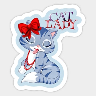 Cat Lady Sticker